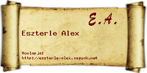 Eszterle Alex névjegykártya