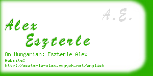 alex eszterle business card